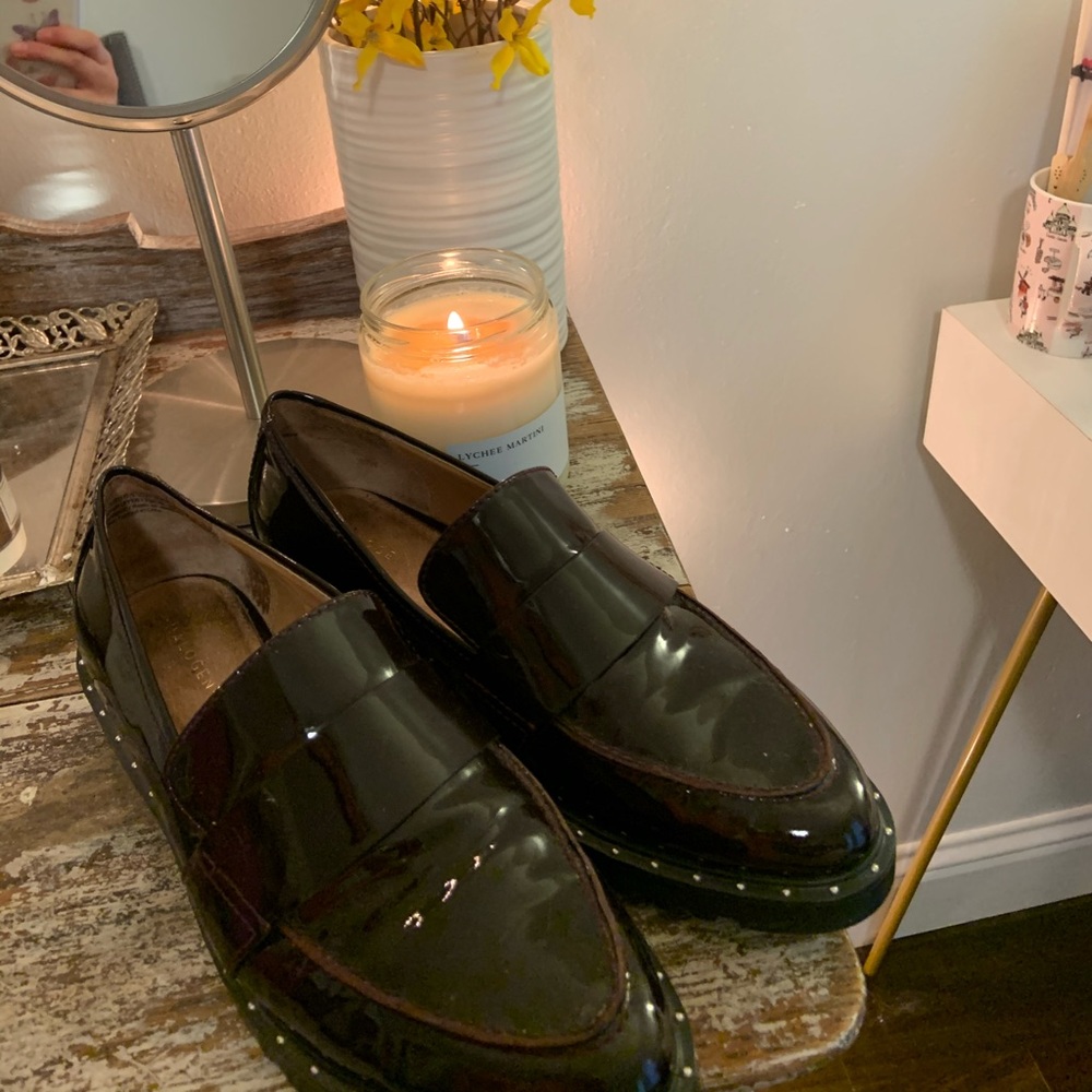 Halogen Burgundy Patent Loafers